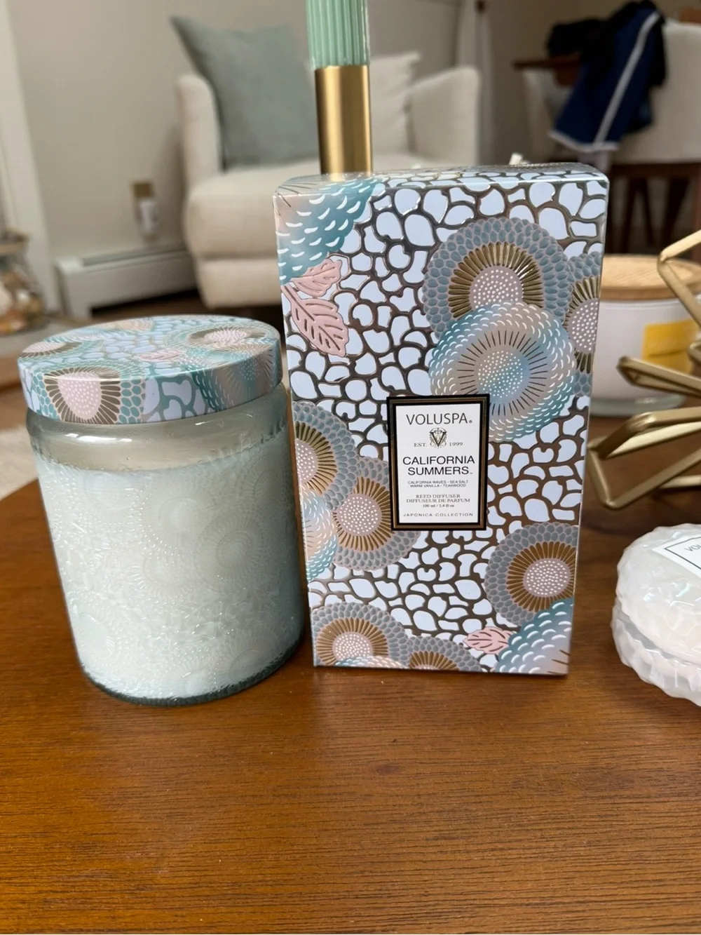 Voluspa California Summers Decorative Jar Candle and Reed diffuser